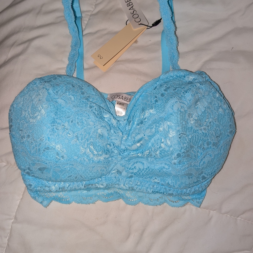 Cosabella Aqua Lace Bralette NWT